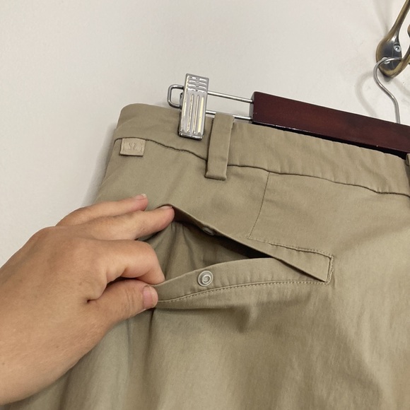 Lululemon Pants Mens 32 x 27 Beige Tan Commission Classic Swift Cotton Golf - Picture 9 of 15